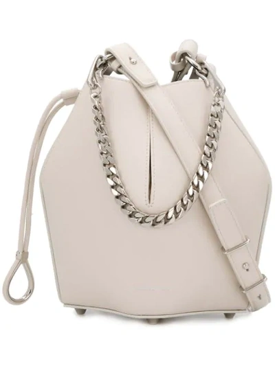 Alexander Mcqueen Chain Style Bucket Bag In Neutrals