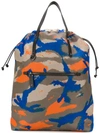 Valentino Garavani Camouflage Backpack In Grey