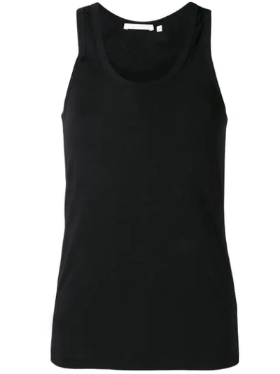 Helmut Lang Mesh Strap Tank In Black