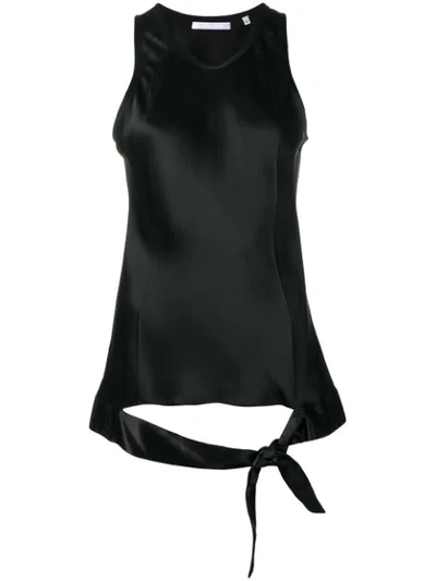 Helmut Lang Satin Tank Top In Black