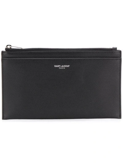 Saint Laurent Bill Clutch Bag In Black