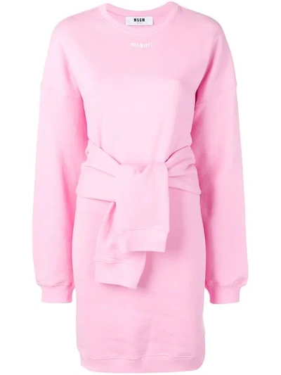 open lace back dress Women's Pink Knit Turtleneck Midi Sweater Dress Large main image 1