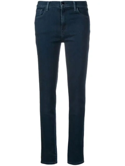 J Brand Mid-rise Skinny Jeans In Blue