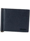 Prada Slim Bifold Card Case - Blue