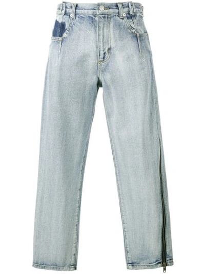 3.1 Phillip Lim / フィリップ リム Cropped Stripe Detail Jeans In Blue