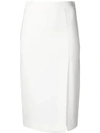 P.a.r.o.s.h Side Slit Skirt In White