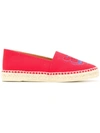 Kenzo Tiger Embroidered Espadrilles In Red