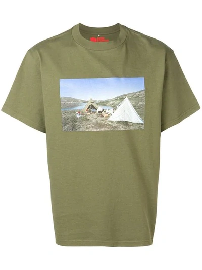 Acne Studios X Fjällräven Printed T-shirt In Green ModeSens