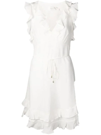 Zimmermann Ruffle Mini Dress In White