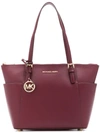 Michael Michael Kors Jet Set Shopper Bag In Red