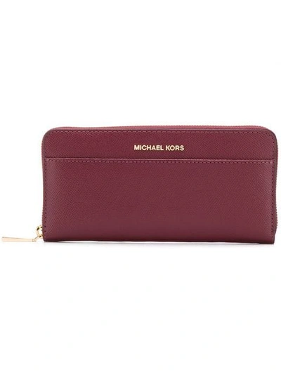 Michael Michael Kors Classic Continental Wallet In Red