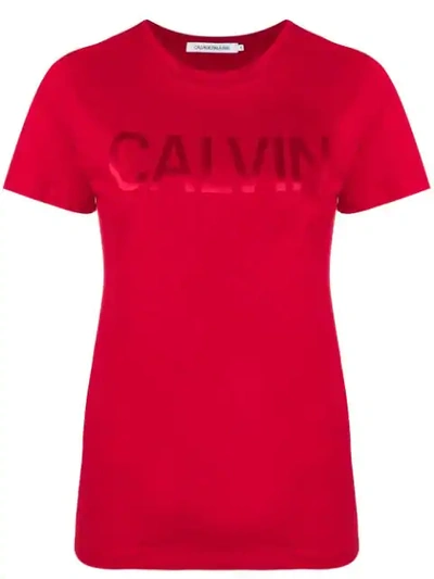 Calvin Klein Jeans Est.1978 Logo T In Red