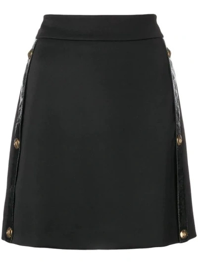 Versus Mini A-line Skirt In Black