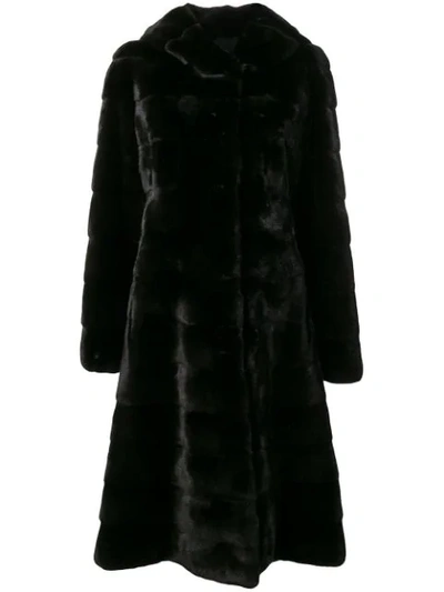 Liska Valencia Hooded Coat In Black