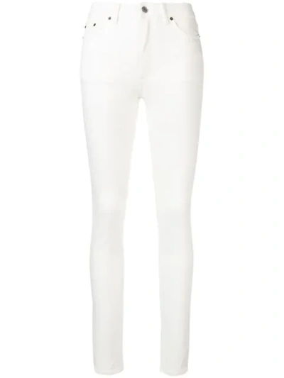 Acne Studios Melk High-rise Tapered Jeans In White
