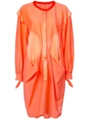 Tsumori Chisato Deconstructed Shirt Dress In Orange