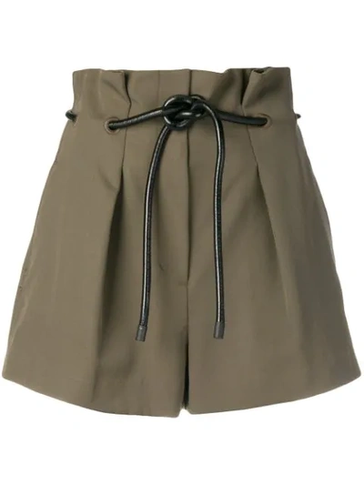 3.1 Phillip Lim Origami Pleated Shorts In Green