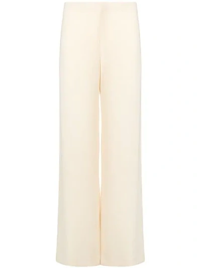 Theory Hose Mit Weitem Bein In White