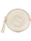 Gucci Gg Logo Coin Purse In Neutrals