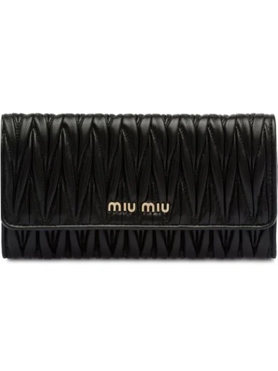 Miu Miu Matelassé Clutch In Black