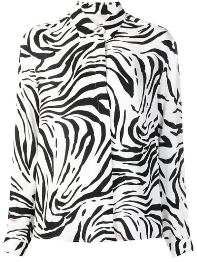Msgm Patterned Shirt In White