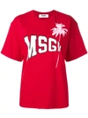 Msgm Logo T-shirt In Red
