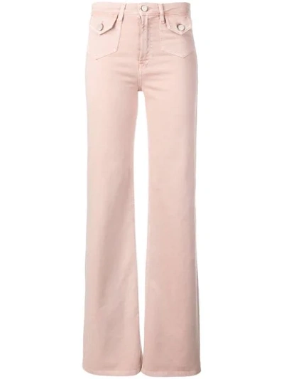 Red Valentino Flared Trousers In Pink