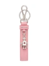 Prada Logo-plaque Detail Keychain In Pink