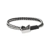 Prada Black & White Link Bracelet In Black/white
