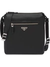 Prada Saffiano Leather Shoulder Bag In Black