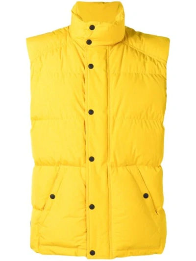 Belstaff Padded Sleeveless Jacket In Yellow