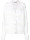 Alexander Wang T Ribbed Knit Cardigan In White