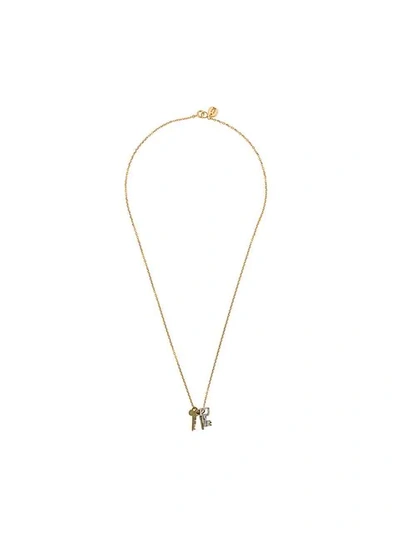 Undercover Key Pendant Necklace - Gold