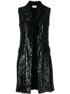P.a.r.o.s.h Sequin Waistcoat In Black