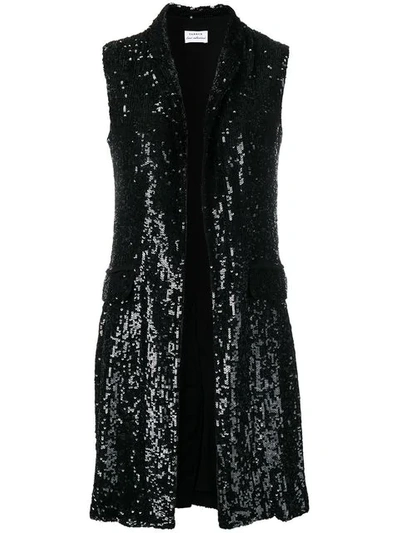 P.a.r.o.s.h Sequin Waistcoat In Black