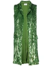 P.a.r.o.s.h Sequin Waistcoat In Green