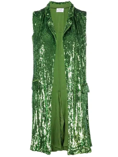 P.a.r.o.s.h Sequin Waistcoat In Green