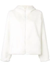 P.a.r.o.s.h Faux Fur Reversible Jacket In White