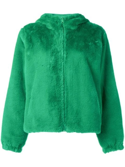 P.a.r.o.s.h Faux Fur Reversible Jacket In Green