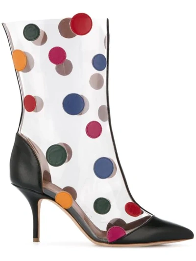 Malone Souliers Polka Dot Stiletto Boots In Multicolour