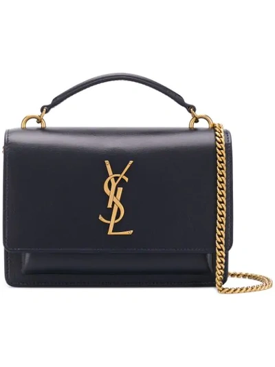 Saint Laurent Sunset Crossbody Bag In Blue