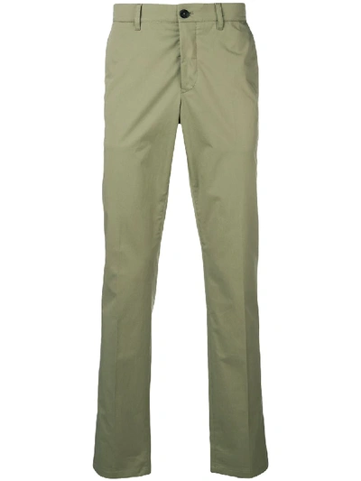 Prada Pleated Tailored Trousers In Green