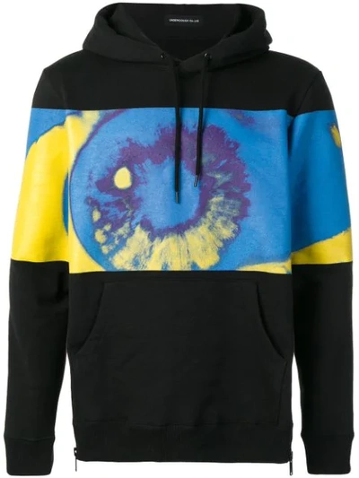 Undercover Tie-dye Contrast Hoodie In Black