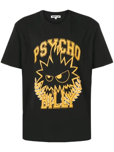 Mcq By Alexander Mcqueen Mcq Alexander Mcqueen Psycho Billy Print T-shirt In Darkest Black