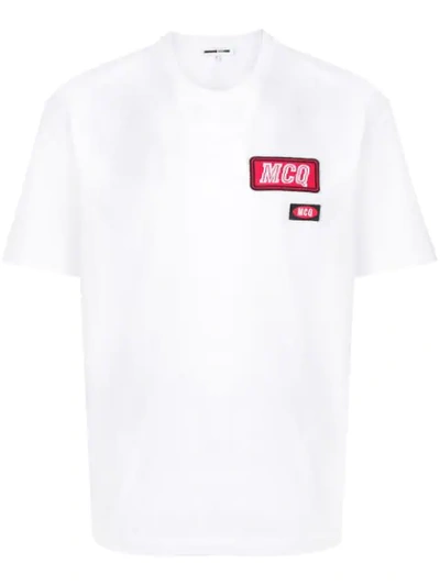 Mcq By Alexander Mcqueen Logo Patch T-shirt In White