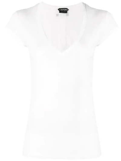 Tom Ford V-neck T-shirt In White