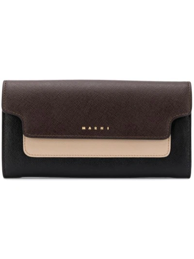 Marni Trunk Continental Wallet In Black