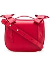 Simone Rocha Double Bow Crossbody Bag In Red