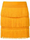 Alberta Ferretti Fringed Mini Skirt - Yellow