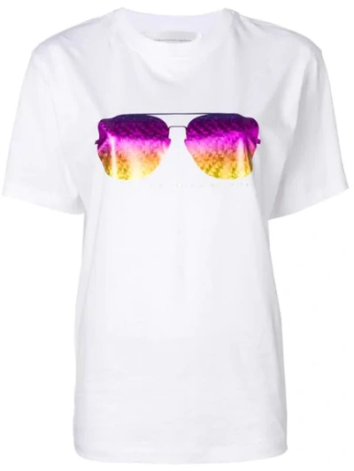 Victoria Victoria Beckham Sunset Sunglasses Print T-shirt In White